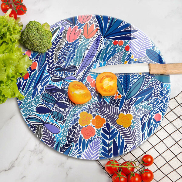 Tagliere in vetro Prato dipinto