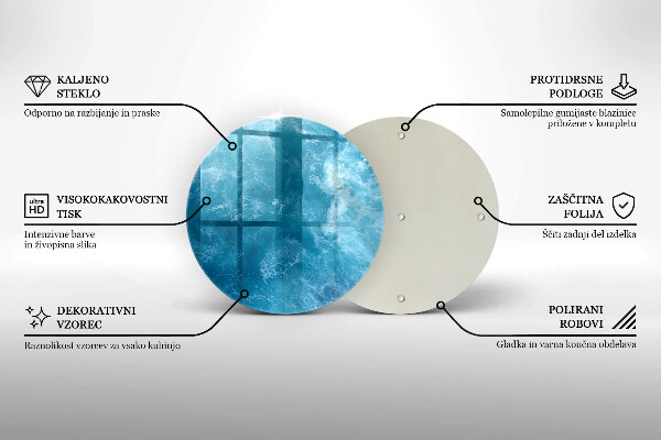 Tagliere in vetro Acqua blu