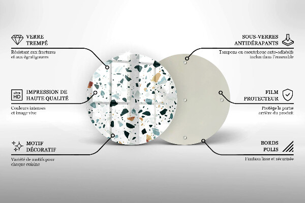 Tagliere in vetro temperato Gres chiaro