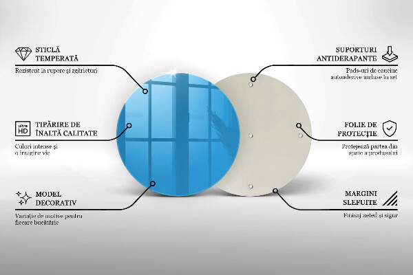 Tagliere in vetro temperato Colore blu