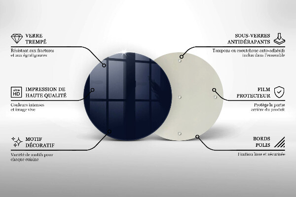 Tagliere in vetro temperato blu navy