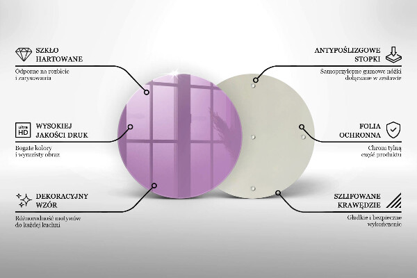 Tagliere in vetro temperato Colore viola
