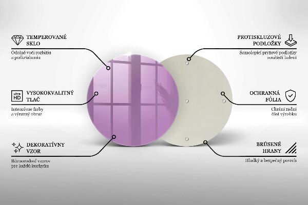 Tagliere in vetro temperato Colore viola