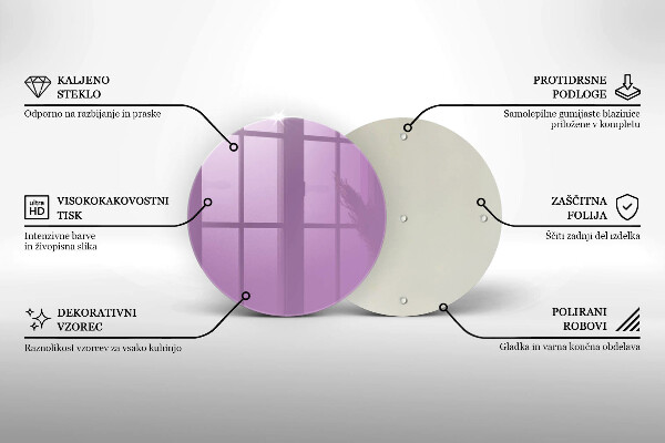 Tagliere in vetro temperato Colore viola
