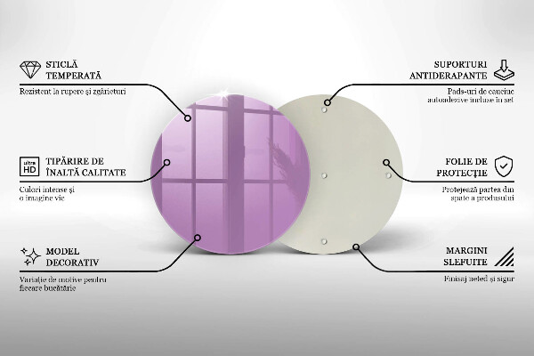 Tagliere in vetro temperato Colore viola