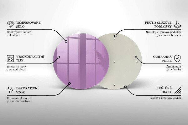 Tagliere in vetro temperato Colore viola