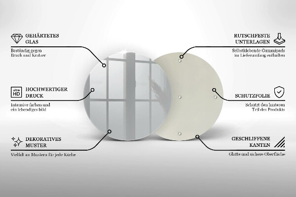 Tagliere in vetro temperato Colore grigio