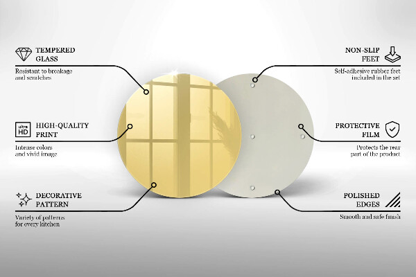 Tagliere in vetro temperato Giallo