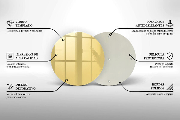 Tagliere in vetro temperato Giallo