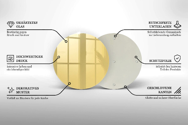 Tagliere in vetro temperato Giallo