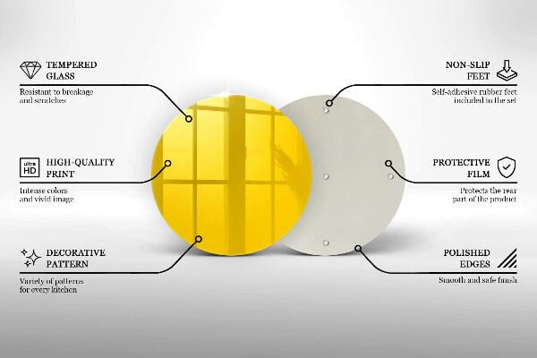 Tagliere in vetro temperato Giallo