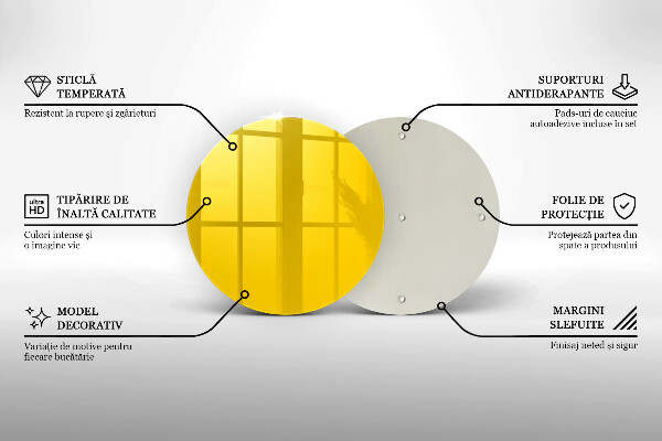 Tagliere in vetro temperato Giallo