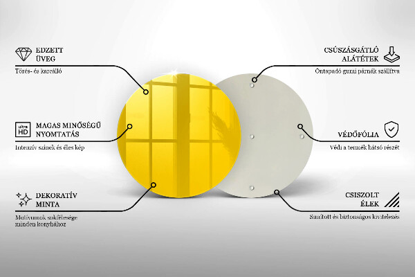 Tagliere in vetro temperato Giallo