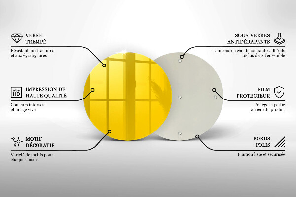 Tagliere in vetro temperato Giallo