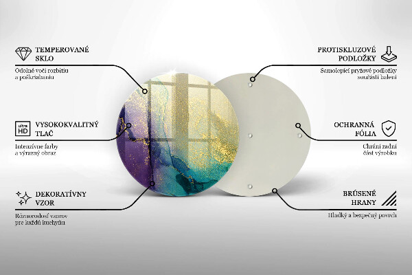 Tagliere in vetro Sfondo con oro