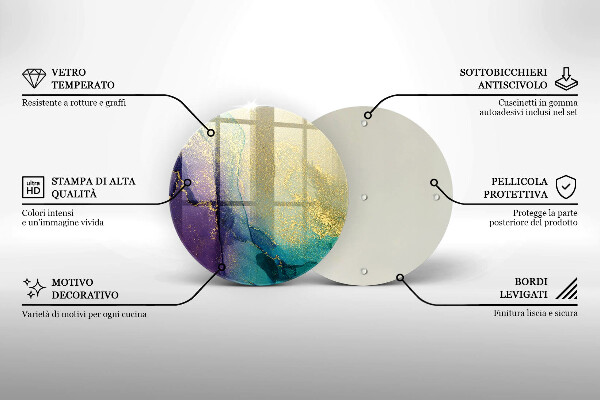 Tagliere in vetro Sfondo con oro