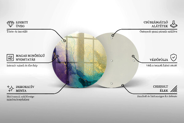 Tagliere in vetro Sfondo con oro