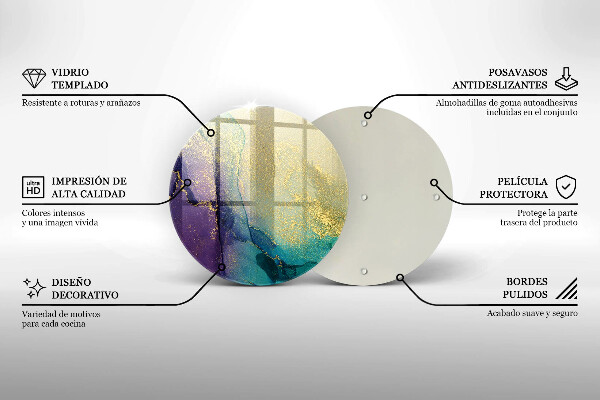 Tagliere in vetro Sfondo con oro