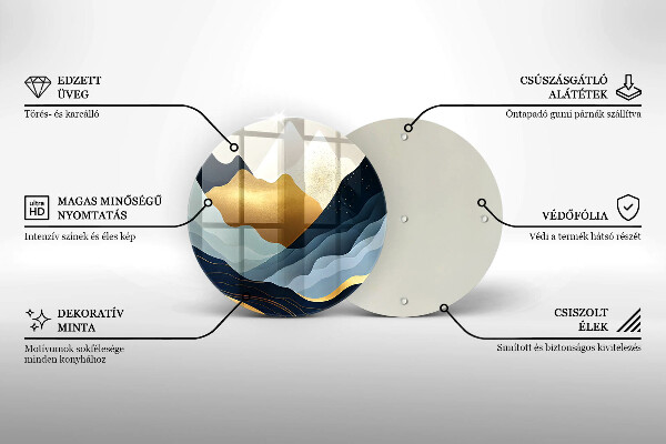Tagliere in vetro temperato Montagne astratte
