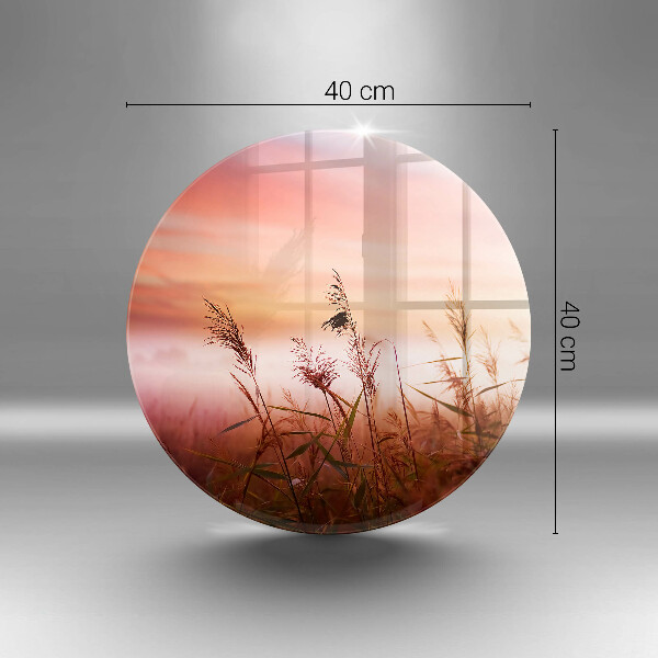 Tagliere in vetro Paesaggio di campi in erba