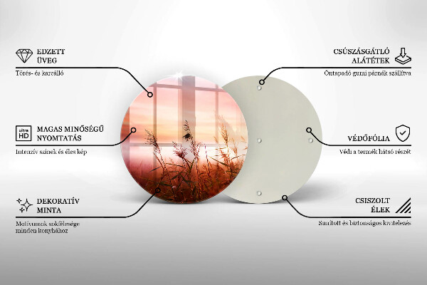 Tagliere in vetro Paesaggio di campi in erba