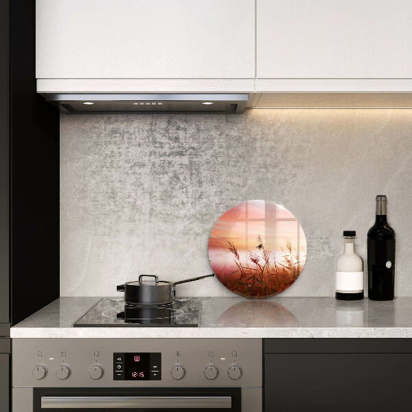 Tagliere in vetro Paesaggio di campi in erba