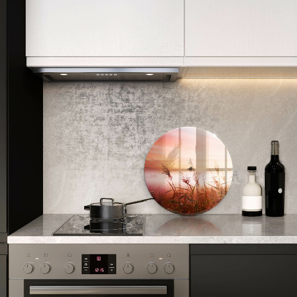 Tagliere in vetro Paesaggio di campi in erba