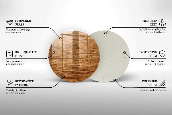 Tagliere in vetro Struttura della tavola di legno