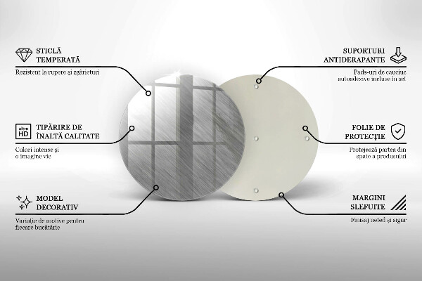 Tagliere in vetro Sfondo con struttura in metallo