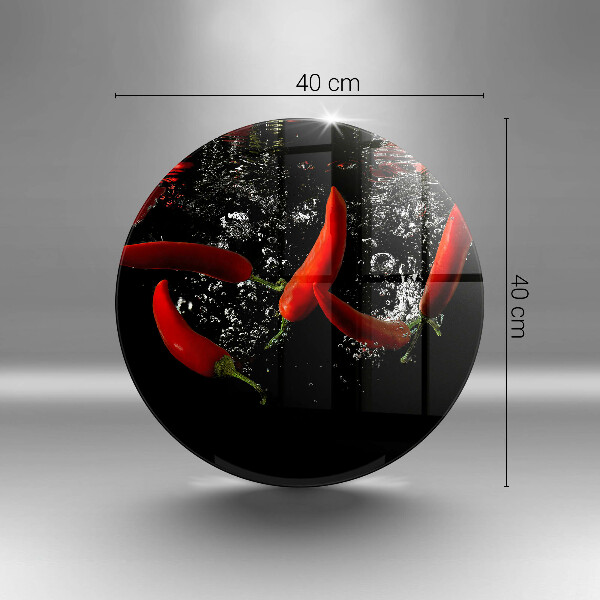 Tagliere in vetro Peperoncini in acqua