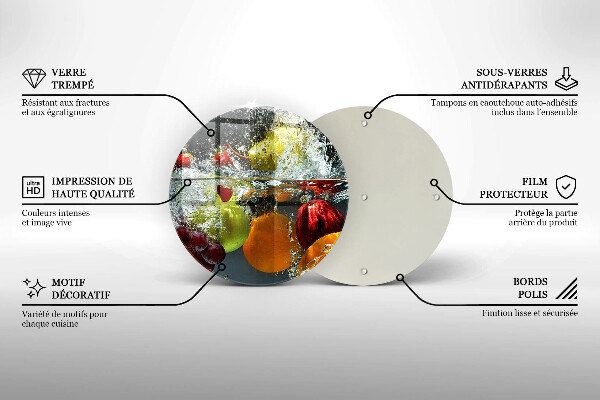 Tagliere in vetro Frutta succosa in acqua