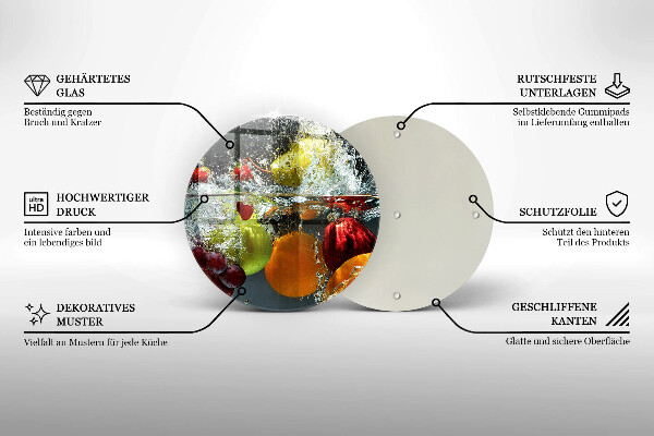 Tagliere in vetro Frutta succosa in acqua