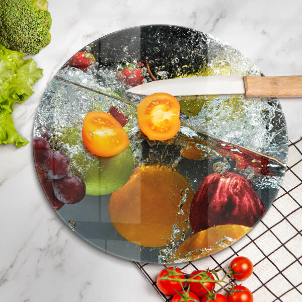 Tagliere in vetro Frutta succosa in acqua
