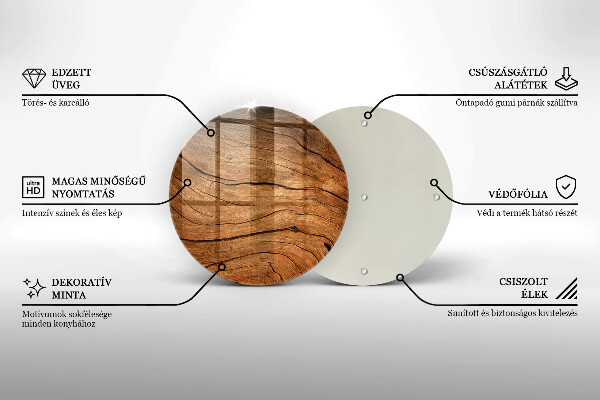 Tagliere in vetro Struttura della tavola di legno