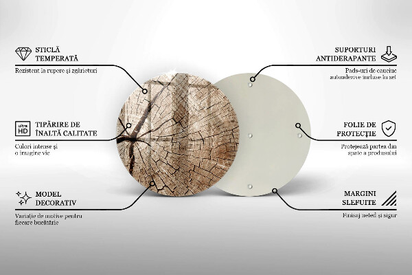 Tagliere in vetro Sezione trasversale di un albero