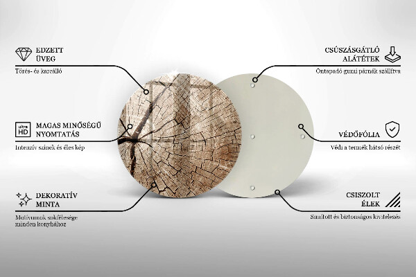 Tagliere in vetro Sezione trasversale di un albero