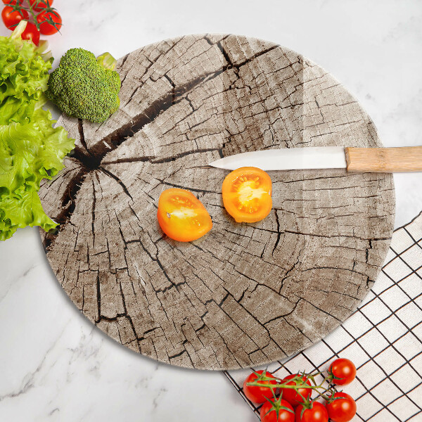 Tagliere in vetro Sezione trasversale di un albero