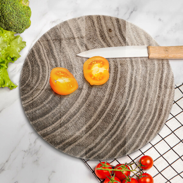 Tagliere in vetro Anelli di legno