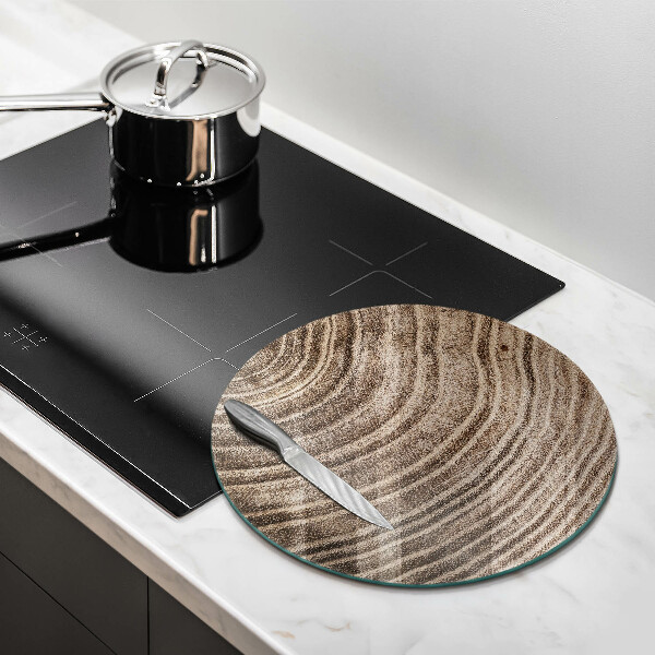 Tagliere in vetro Anelli di legno