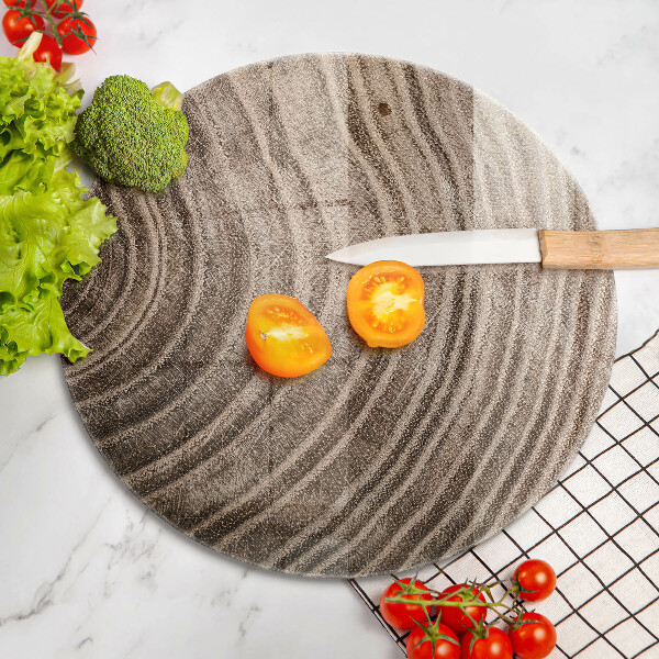 Tagliere in vetro Anelli di legno