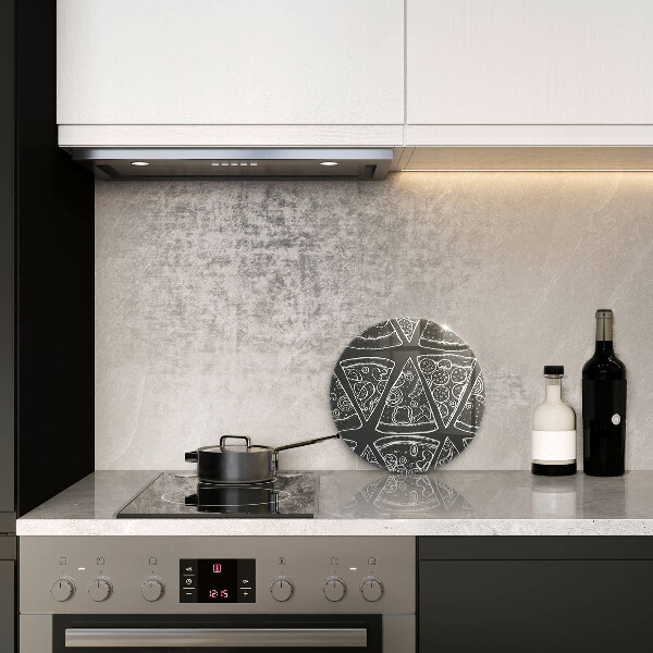 Tagliere in vetro Illustrazione della pizza