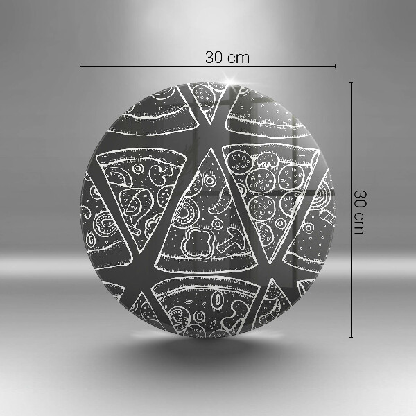 Tagliere in vetro Illustrazione della pizza