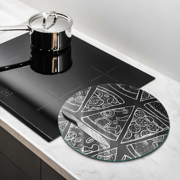 Tagliere in vetro Illustrazione della pizza