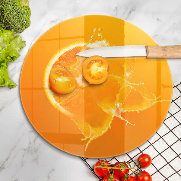 Tagliere in vetro Succoso frutto arancione