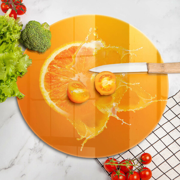 Tagliere in vetro Succoso frutto arancione