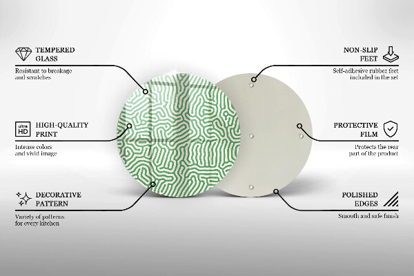 Tagliere in vetro Linee astratte