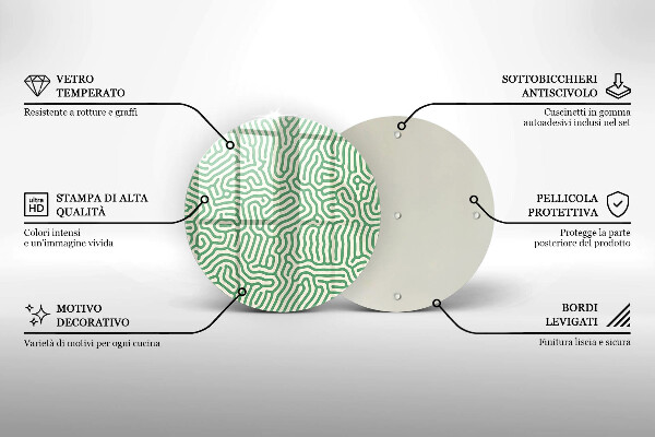 Tagliere in vetro Linee astratte