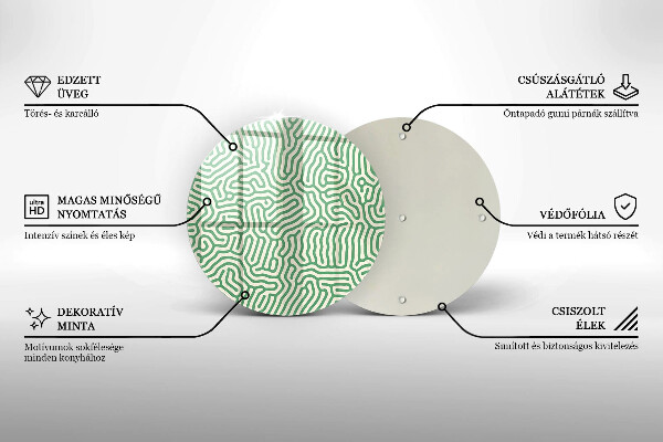 Tagliere in vetro Linee astratte