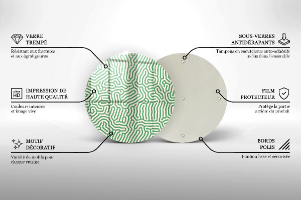 Tagliere in vetro Linee astratte