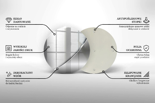 Tagliere in vetro Forme metalliche